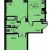 Двухкомнатная - $ 43272 - 60.1 m²
