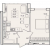 Однокомнатная - $ 28840 - 41.2 m²