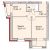 Двухкомнатная - $ 37822 - 61.4 m²