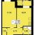 Однокомнатная - $ 24507 - 44.72 m²