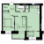 Двухкомнатная - $ 28118 - 55.79 m²